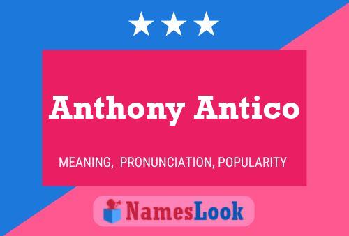 Affiche de nom Anthony Antico