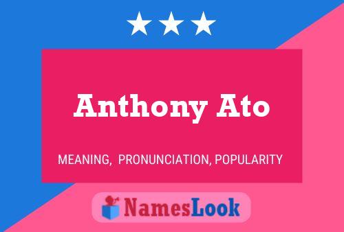 Affiche de nom Anthony Ato