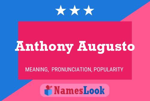 Affiche de nom Anthony Augusto