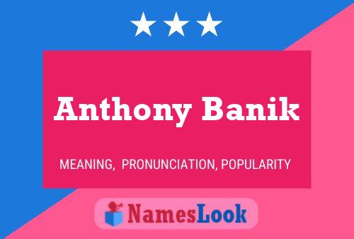 Affiche de nom Anthony Banik