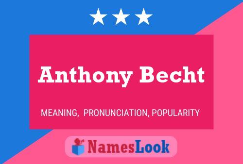 Affiche de nom Anthony Becht