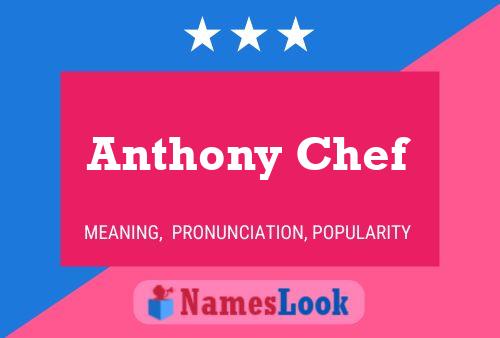 Affiche de nom Anthony Chef