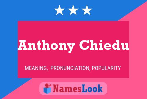 Affiche de nom Anthony Chiedu