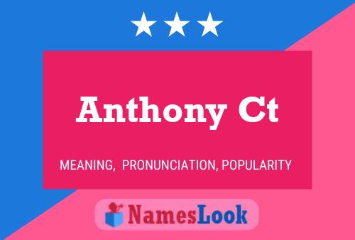 Affiche de nom Anthony Ct