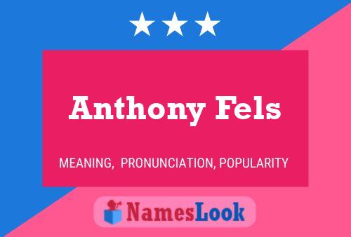 Affiche de nom Anthony Fels