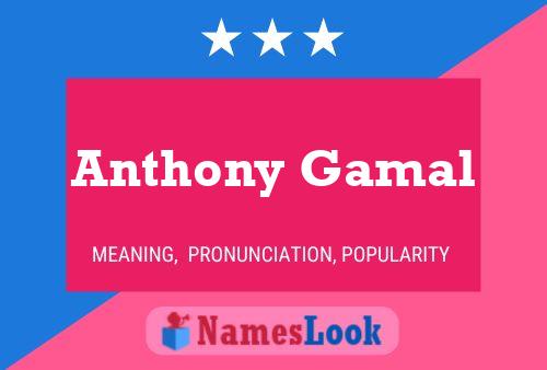 Affiche de nom Anthony Gamal