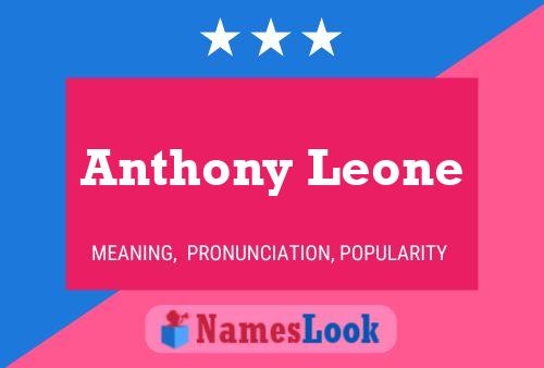 Affiche de nom Anthony Leone