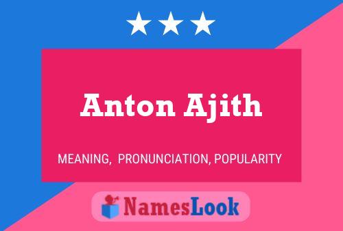 Affiche de nom Anton Ajith