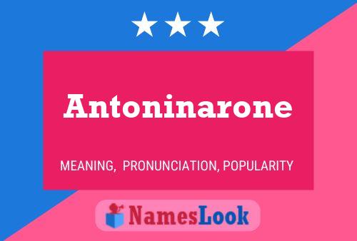 Affiche de nom Antoninarone