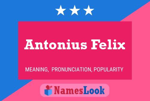 Affiche de nom Antonius Felix