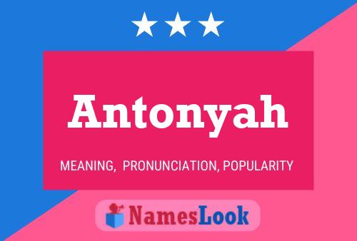 Affiche de nom Antonyah