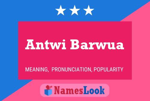 Affiche de nom Antwi Barwua