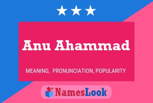 Affiche de nom Anu Ahammad