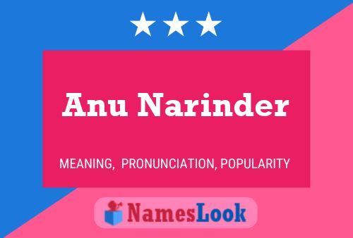 Affiche de nom Anu Narinder