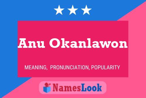 Affiche de nom Anu Okanlawon