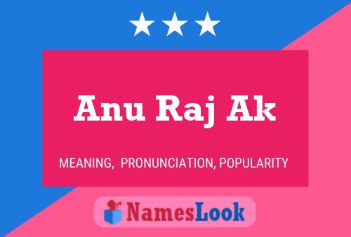 Affiche de nom Anu Raj Ak