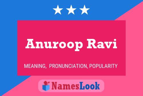 Affiche de nom Anuroop Ravi