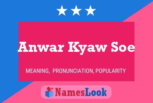 Affiche de nom Anwar Kyaw Soe