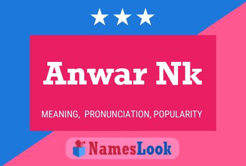 Affiche de nom Anwar Nk