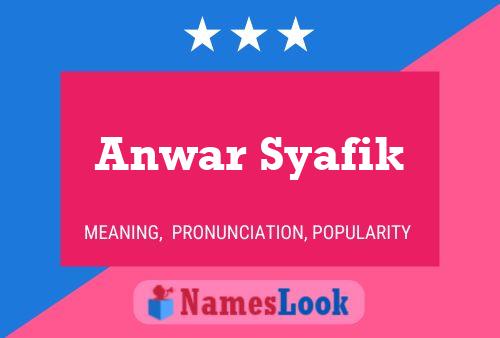 Affiche de nom Anwar Syafik