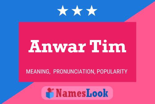 Affiche de nom Anwar Tim