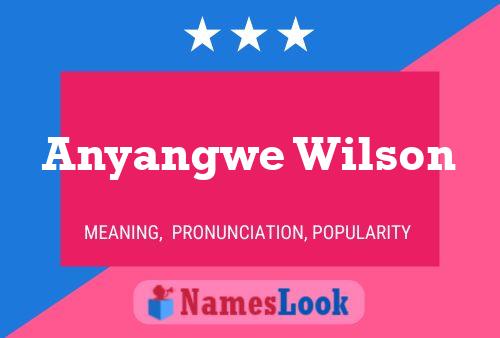 Affiche de nom Anyangwe Wilson