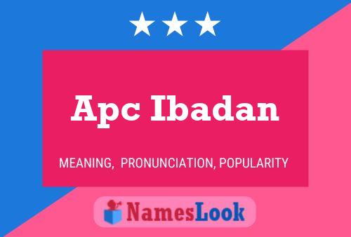 Affiche de nom Apc Ibadan