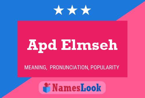 Affiche de nom Apd Elmseh