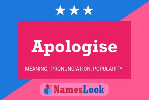 Affiche de nom Apologise