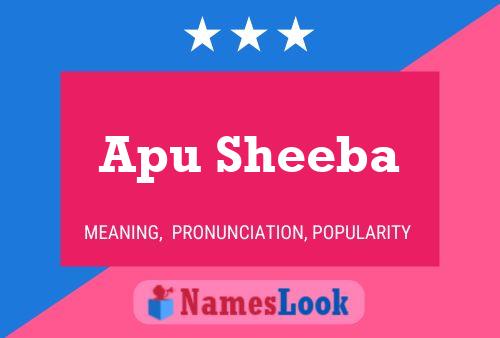 Affiche de nom Apu Sheeba