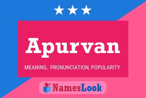 Affiche de nom Apurvan