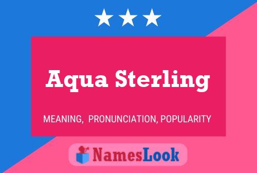 Affiche de nom Aqua Sterling