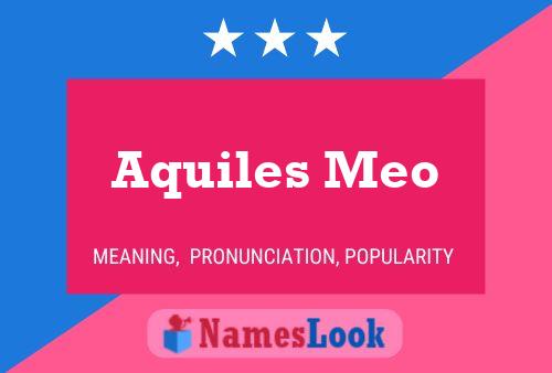 Affiche de nom Aquiles Meo