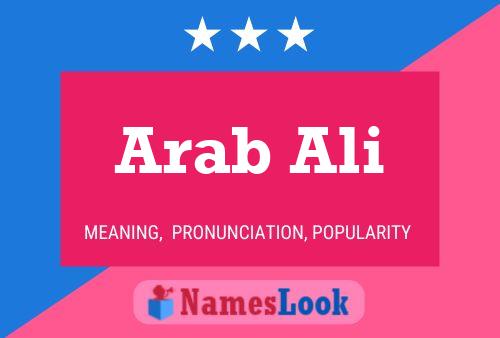 Affiche de nom Arab Ali