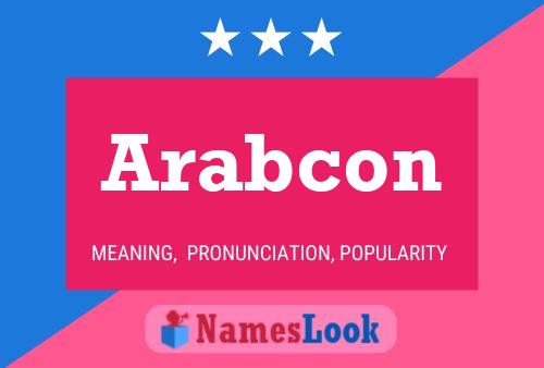 Affiche de nom Arabcon