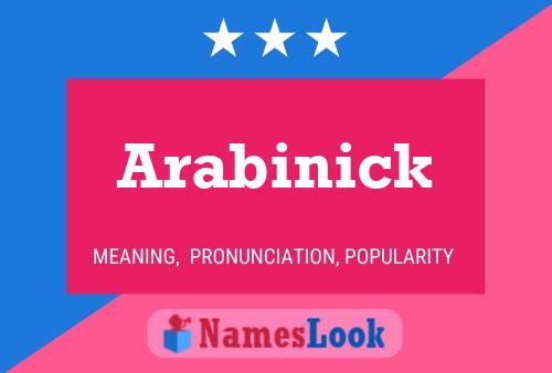 Affiche de nom Arabinick