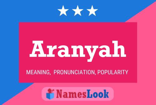 Affiche de nom Aranyah