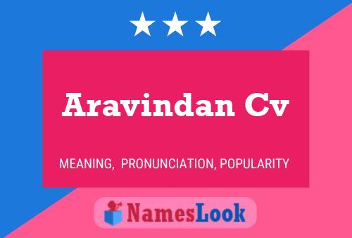 Affiche de nom Aravindan Cv