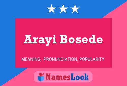 Affiche de nom Arayi Bosede