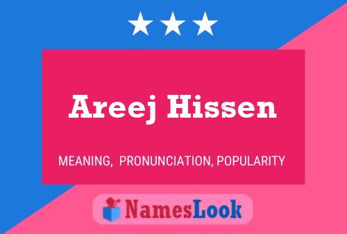 Affiche de nom Areej Hissen