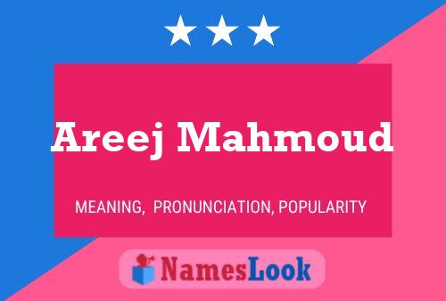 Affiche de nom Areej Mahmoud