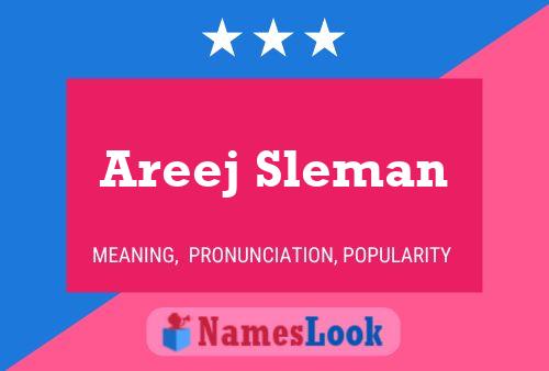 Affiche de nom Areej Sleman