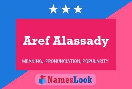 Affiche de nom Aref Alassady