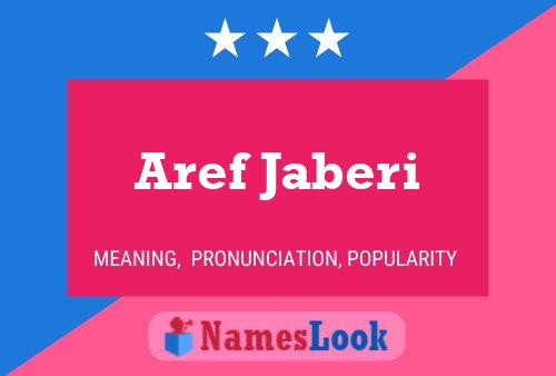 Affiche de nom Aref Jaberi