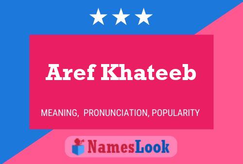 Affiche de nom Aref Khateeb