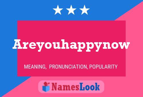 Affiche de nom Areyouhappynow