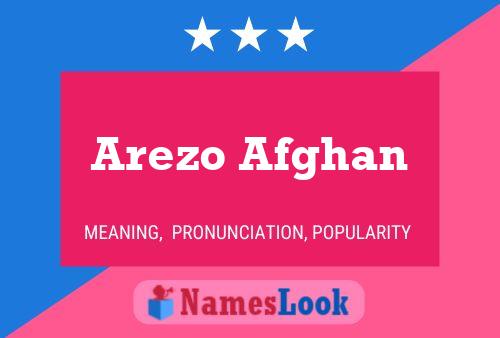 Affiche de nom Arezo Afghan