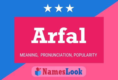 Affiche de nom Arfal