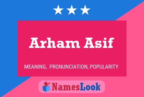 Affiche de nom Arham Asif