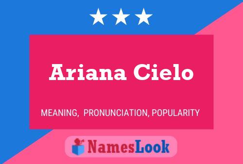 Affiche de nom Ariana Cielo